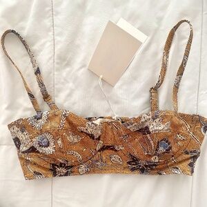 NEW with Tags ULLA JOHNSON zahara bikini swim top Size S in Oleander